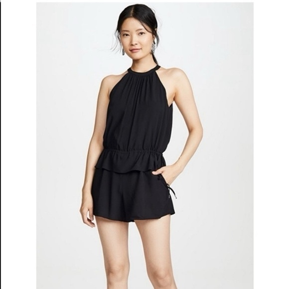 NWT Club Monaco Lightweight Halter Romper black Size 2 XS - Picture 2 of 10